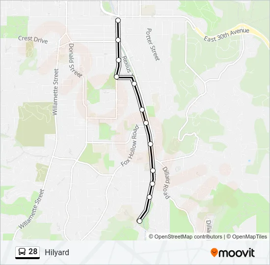 28 Bus Line Map