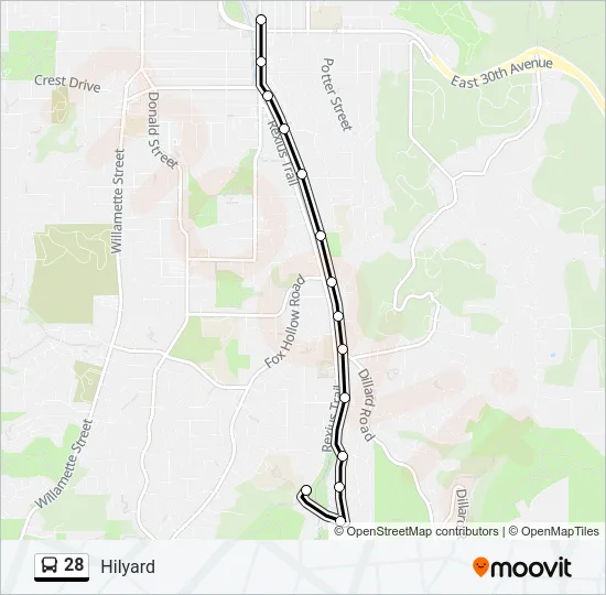 28 Bus Line Map