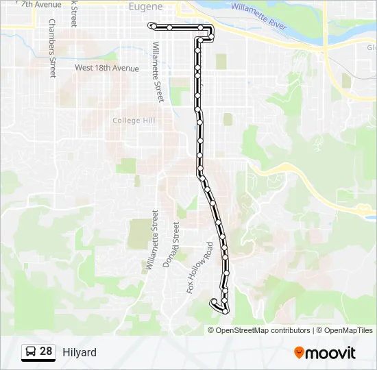 28 Bus Line Map