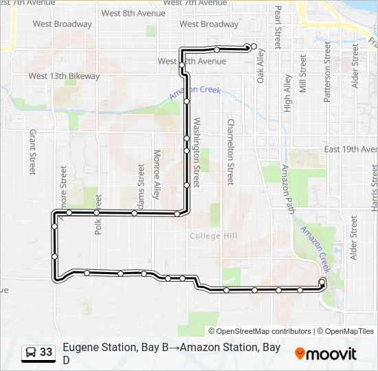 33 Bus Line Map