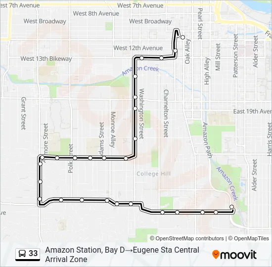 33 Bus Line Map