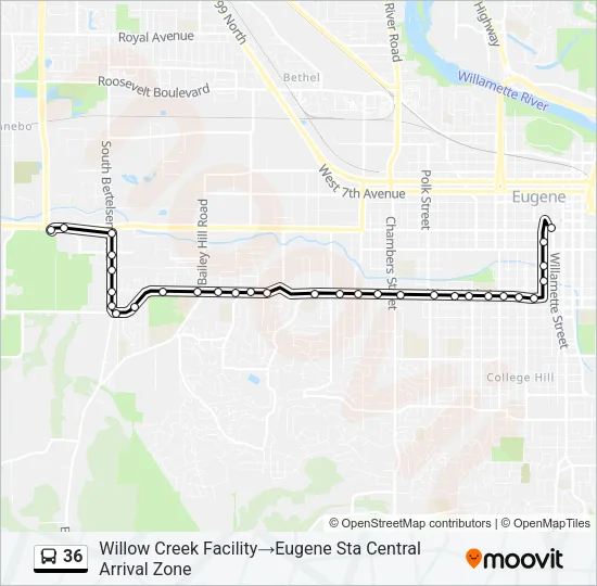 36 Bus Line Map