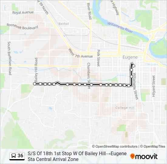 36 Bus Line Map