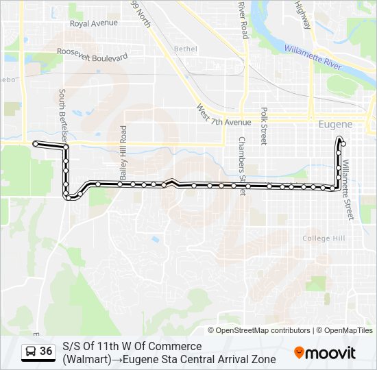 36 Bus Line Map