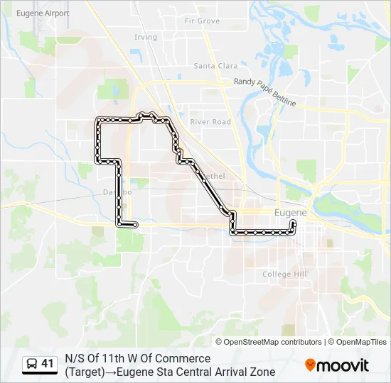 41 Bus Line Map