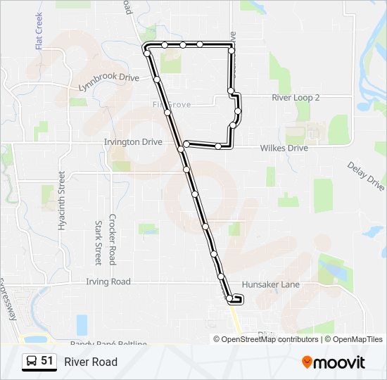 51 Bus Line Map