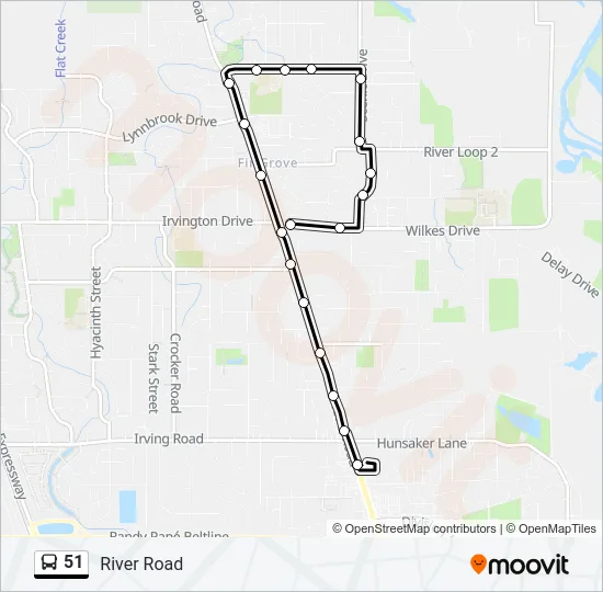 51 Bus Line Map