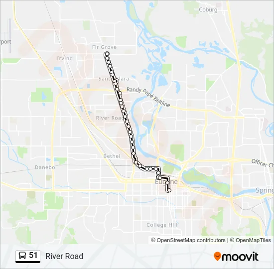 51 Bus Line Map