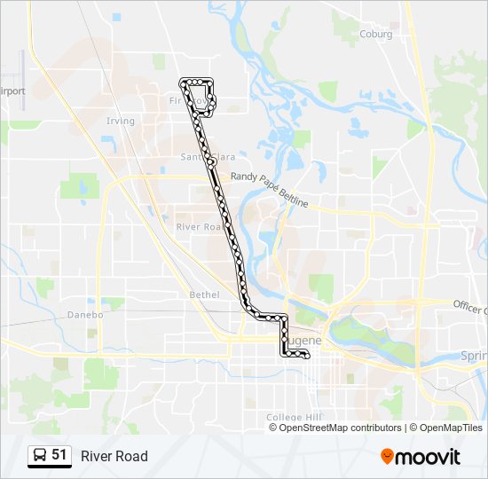 51 bus Line Map