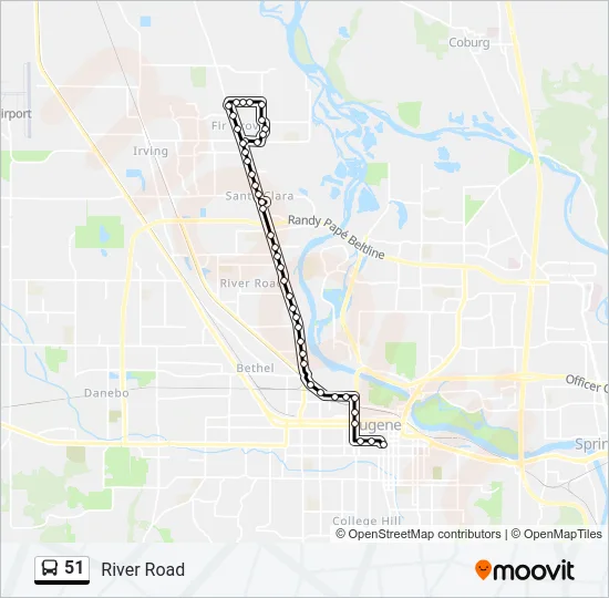 51 Bus Line Map