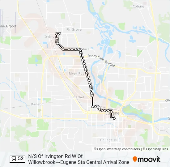 52 Bus Line Map