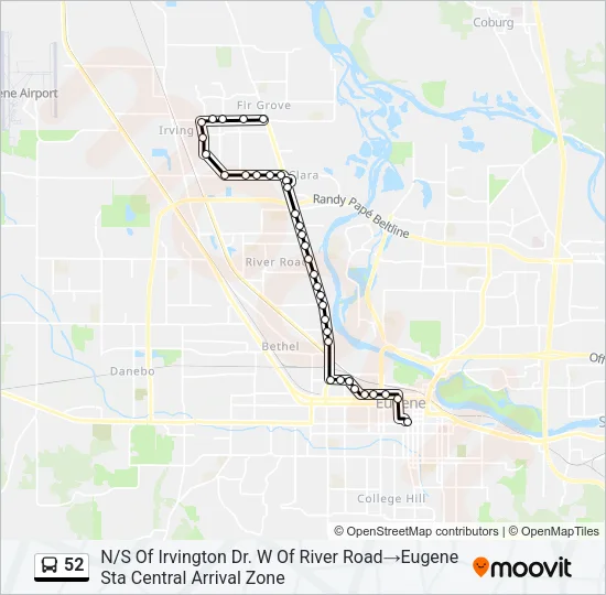 52 Bus Line Map