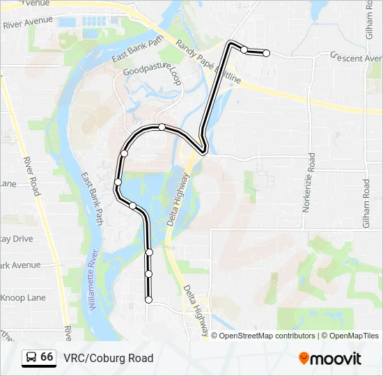 66 Bus Line Map
