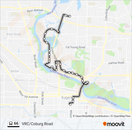 66 Bus Line Map