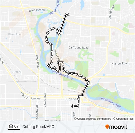 67 bus Line Map