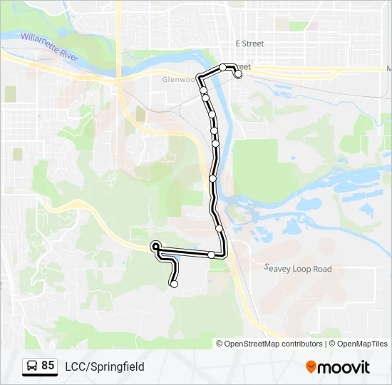 85 Bus Line Map