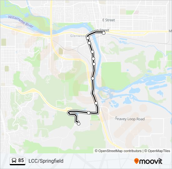 85 Bus Line Map