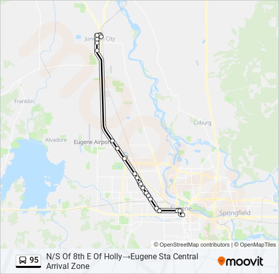 95 bus Line Map