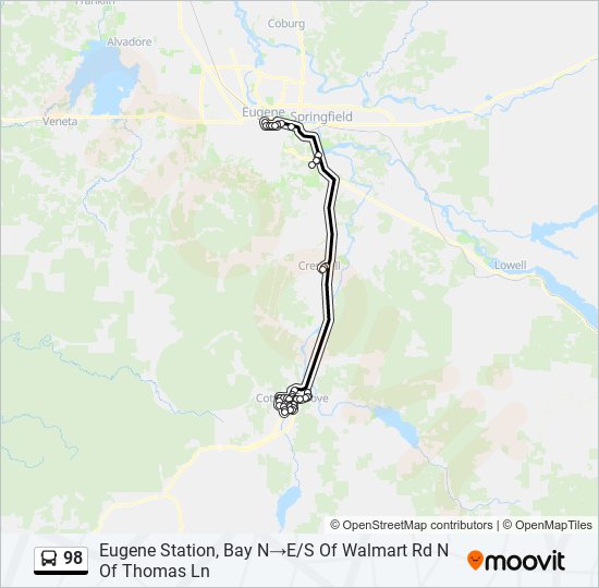 98 bus Line Map