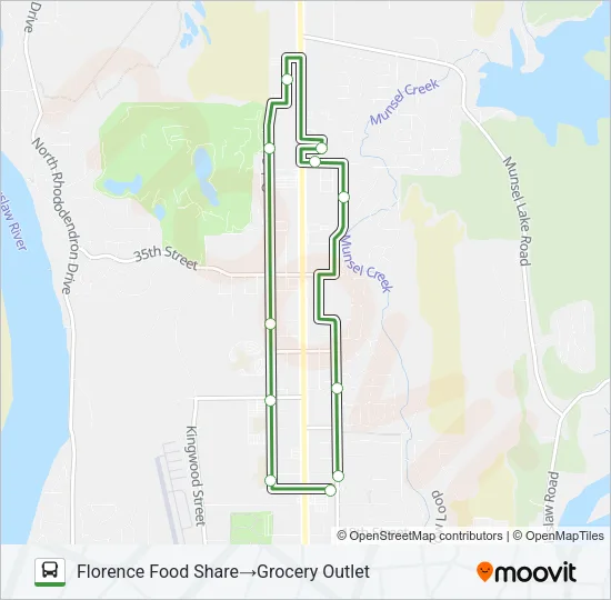 NORTH LOOP Bus Line Map