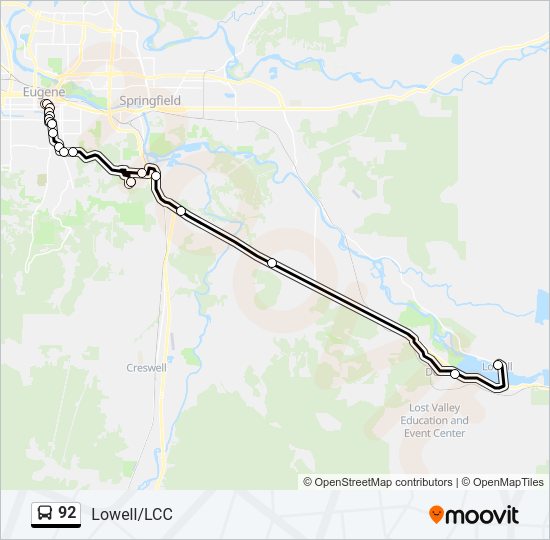 92 Bus Line Map