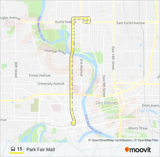 15 Bus Line Map