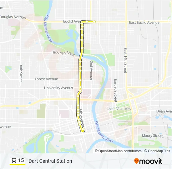 15 Bus Line Map