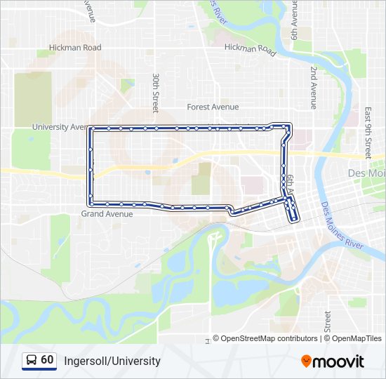 60 Bus Line Map