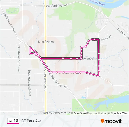 13 Bus Line Map