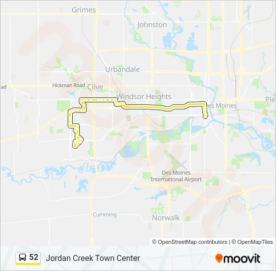 52 Bus Line Map