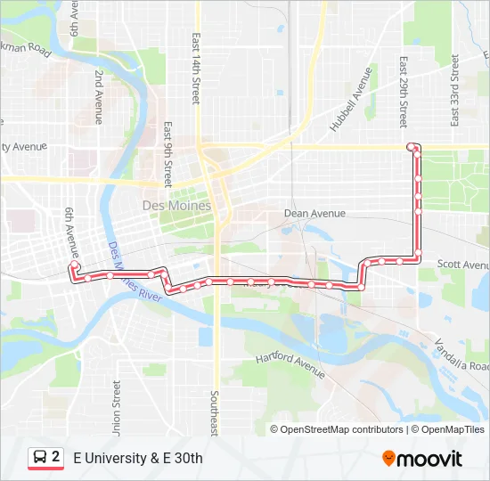 2 Bus Line Map