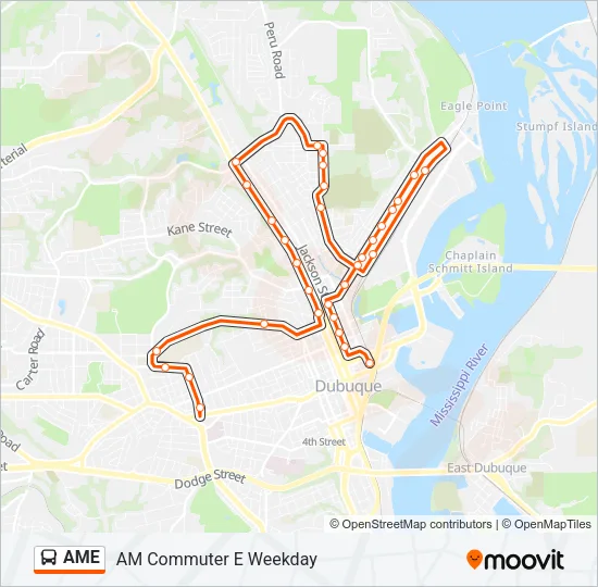 AME Bus Line Map