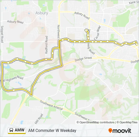 AMW Bus Line Map