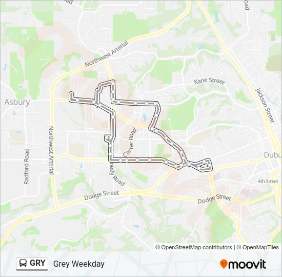 GRY Bus Line Map