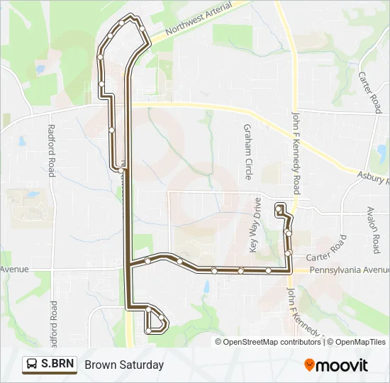 S.BRN Bus Line Map