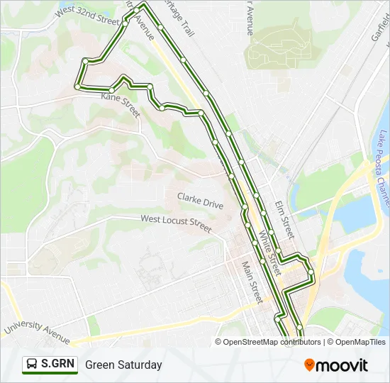 S.GRN Bus Line Map