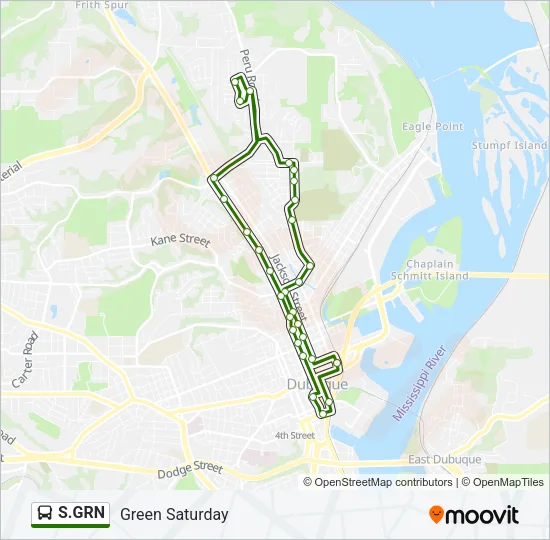 S.GRN Bus Line Map