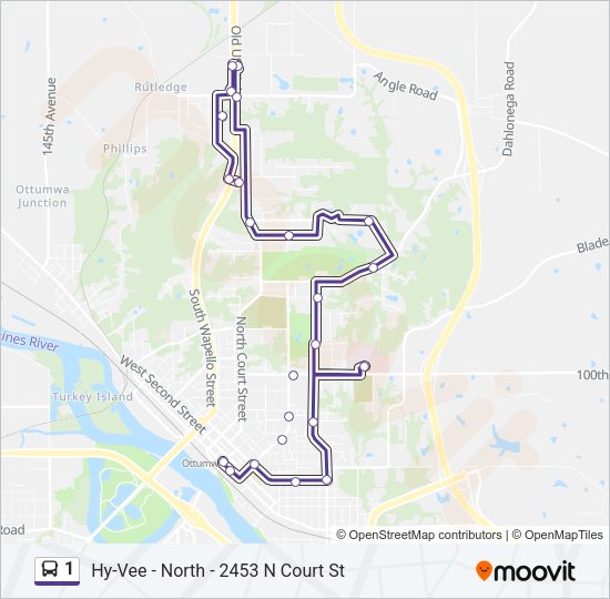 1 Bus Line Map