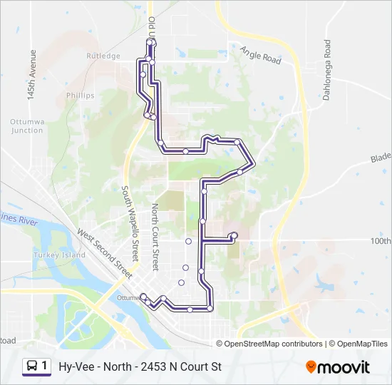 1 Bus Line Map