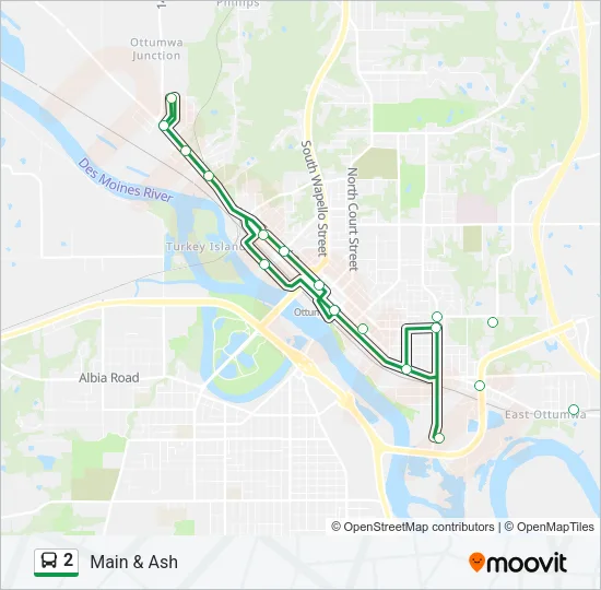 2 Bus Line Map