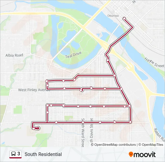3 Bus Line Map
