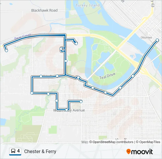 4 Bus Line Map