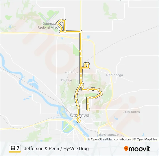 7 Bus Line Map