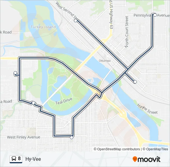 8 Bus Line Map