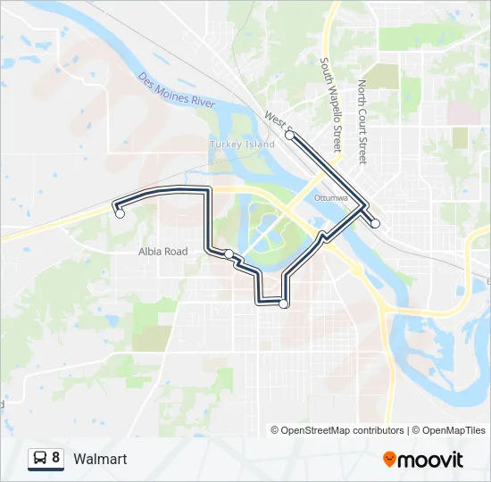 8 Bus Line Map