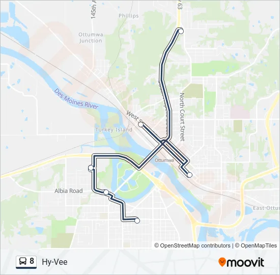 8 Bus Line Map