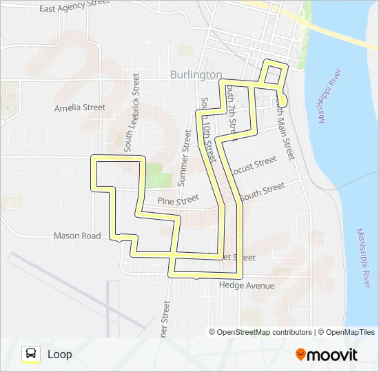 SOUTH HILL Bus Line Map