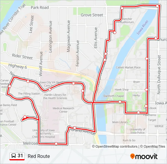 31 Bus Line Map