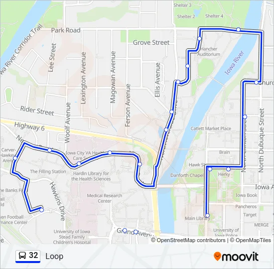 32 Bus Line Map