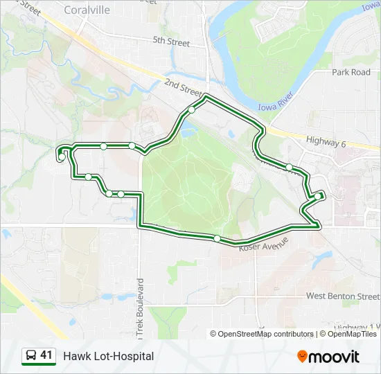 41 Bus Line Map